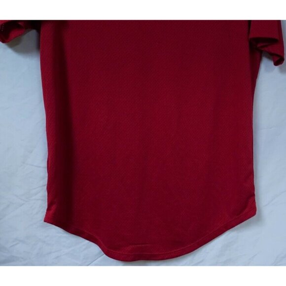 Campus Lifestyle ST Louis Cardinal Teens Medium Red Spellout 1/4 Button Jersey - Picture 9 of 10